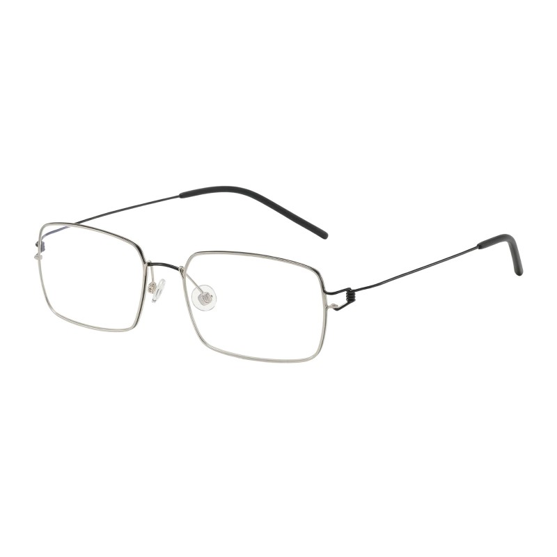 Rectangle Black Golden Eyeglasses