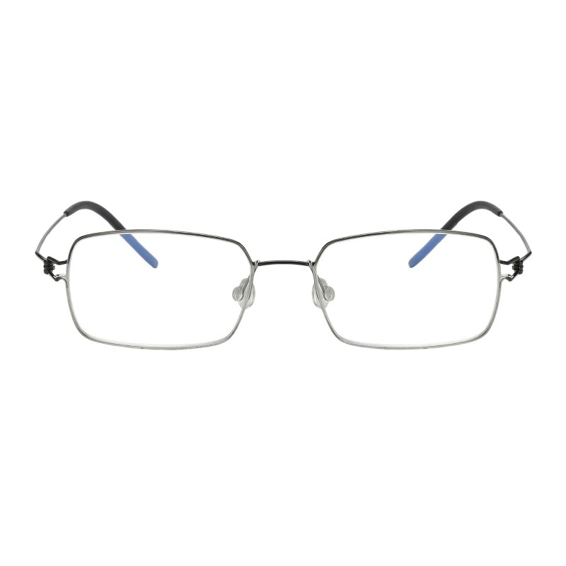 Rectangle Black Silver Eyeglasses