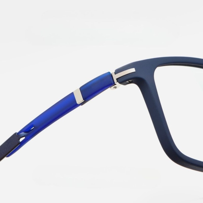 Rectangle Blue Eyeglasses