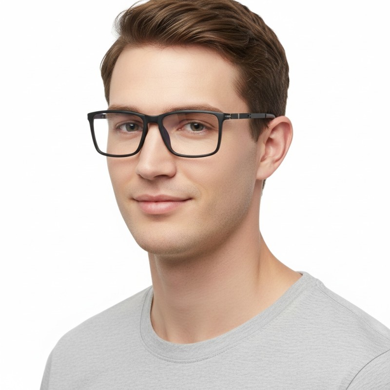 Rectangle Black Eyeglasses
