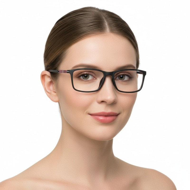 Rectangle Red Eyeglasses