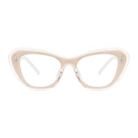 Star - Cat Eye Beige Eyeglasses