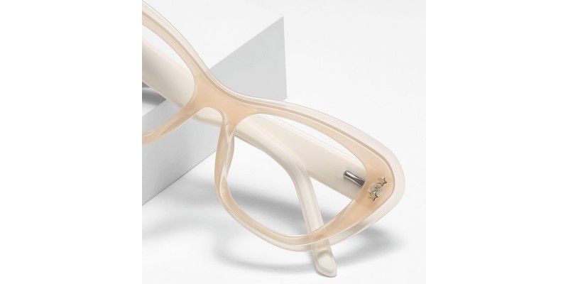 Star Beige Cat Eye Prescription Glasses additional view