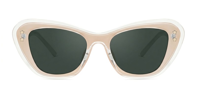 Star Beige Cat Eye Prescription Glasses additional view