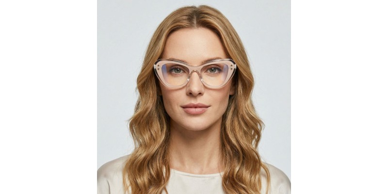 Star Beige Cat Eye Prescription Glasses additional view