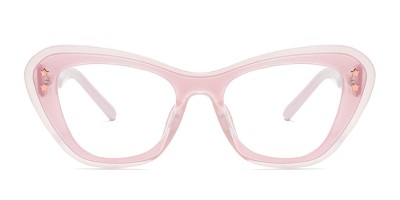 Cat Eye Pink Eyeglasses