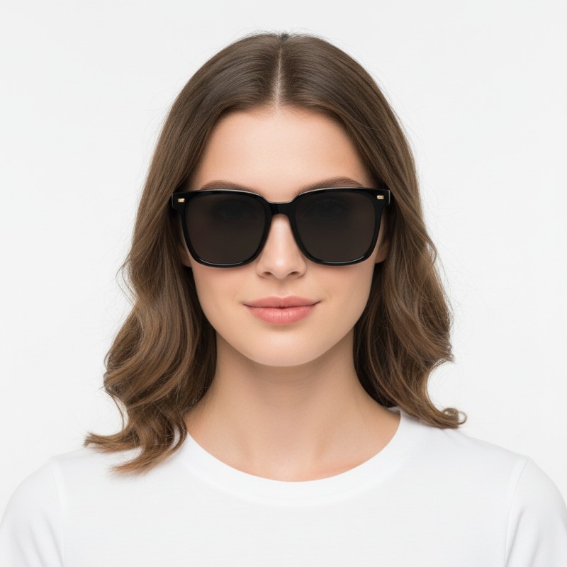 Square Black Sunglasses