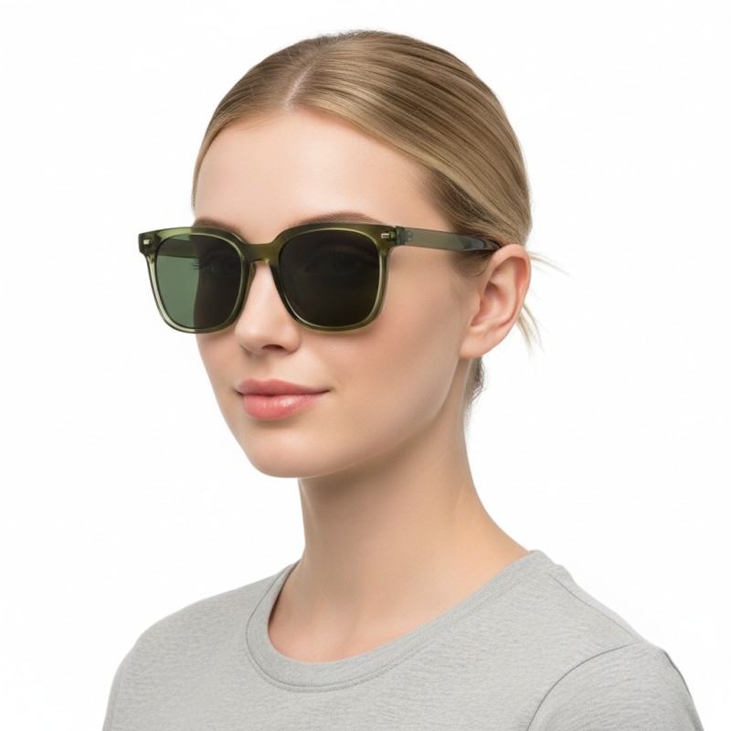 Square Green Sunglasses