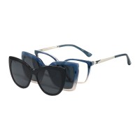 Akron - Square Blue Eyeglasses