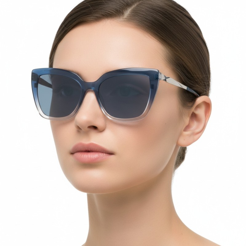Square Blue Eyeglasses