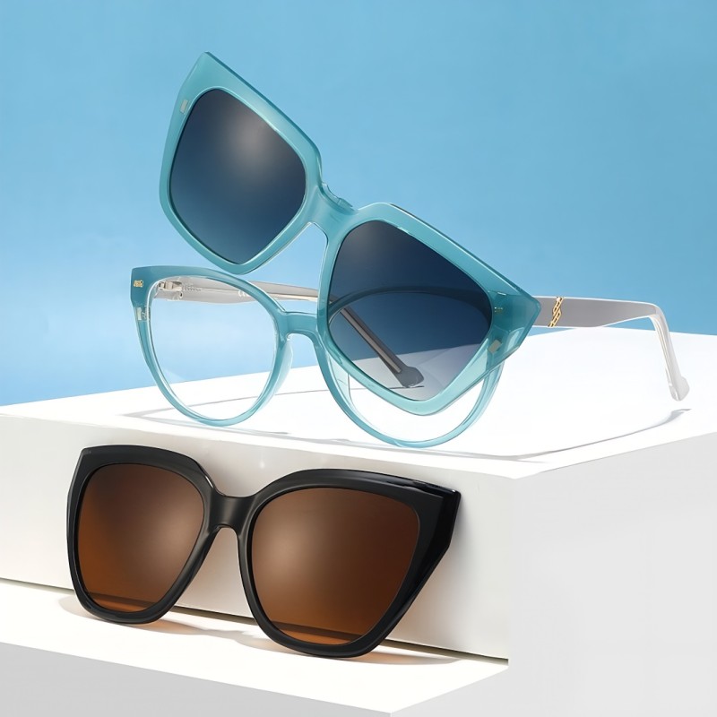 Cat Eye Cyan Eyeglasses
