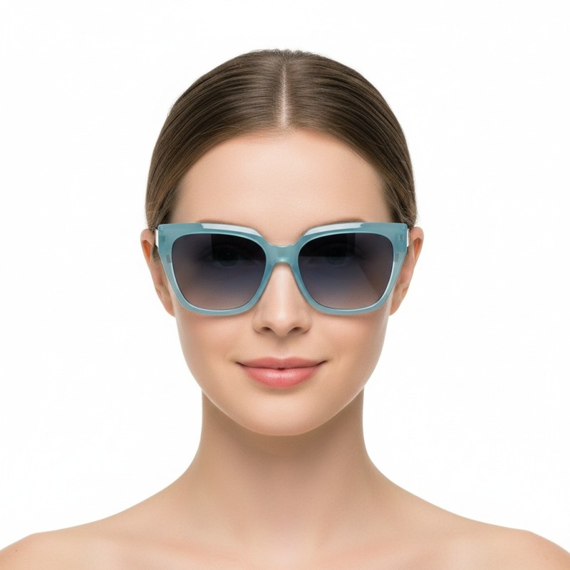 Cat Eye Cyan Eyeglasses