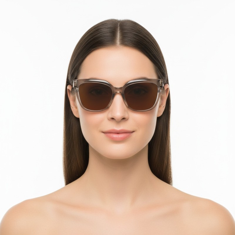 Square Light Mocha Eyeglasses