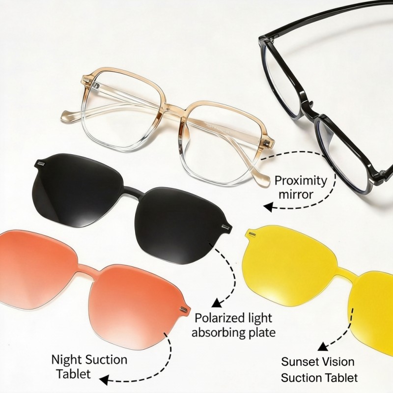 Square Brown/Clear Eyeglasses