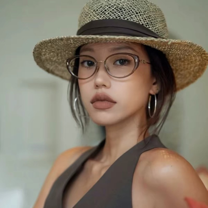 Elodie Light Brown Cat Eye Prescription Glasses additional view