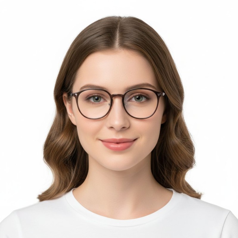Square Brown Eyeglasses