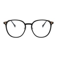 Square Black Golden Eyeglasses