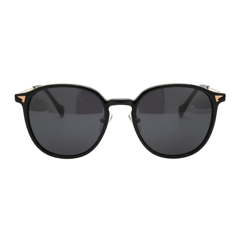 Square Black Golden Eyeglasses