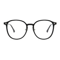 Seraphina - Square Black Silver Eyeglasses