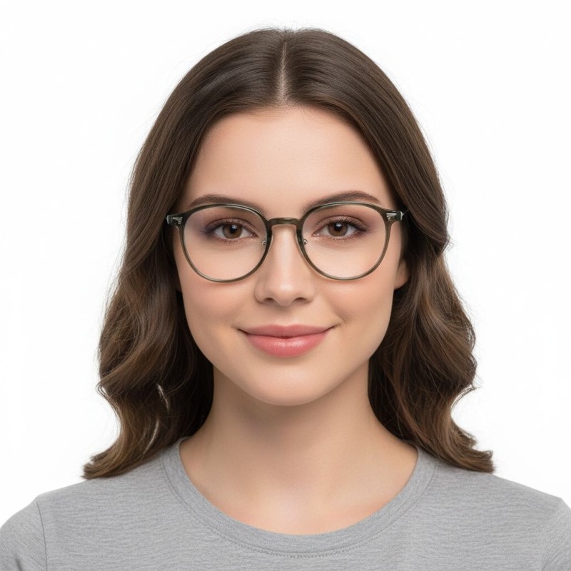 Square Green Eyeglasses
