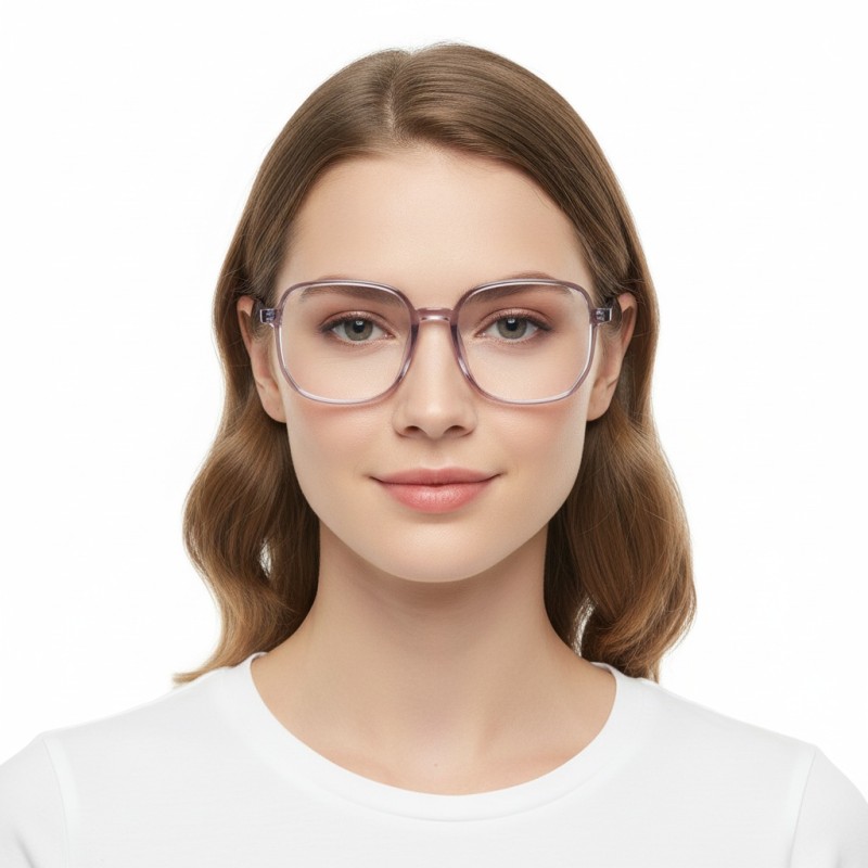 Square Light Gray Eyeglasses