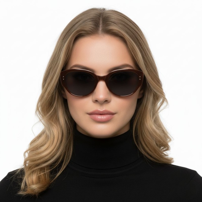 Cat Eye Brown Sunglasses