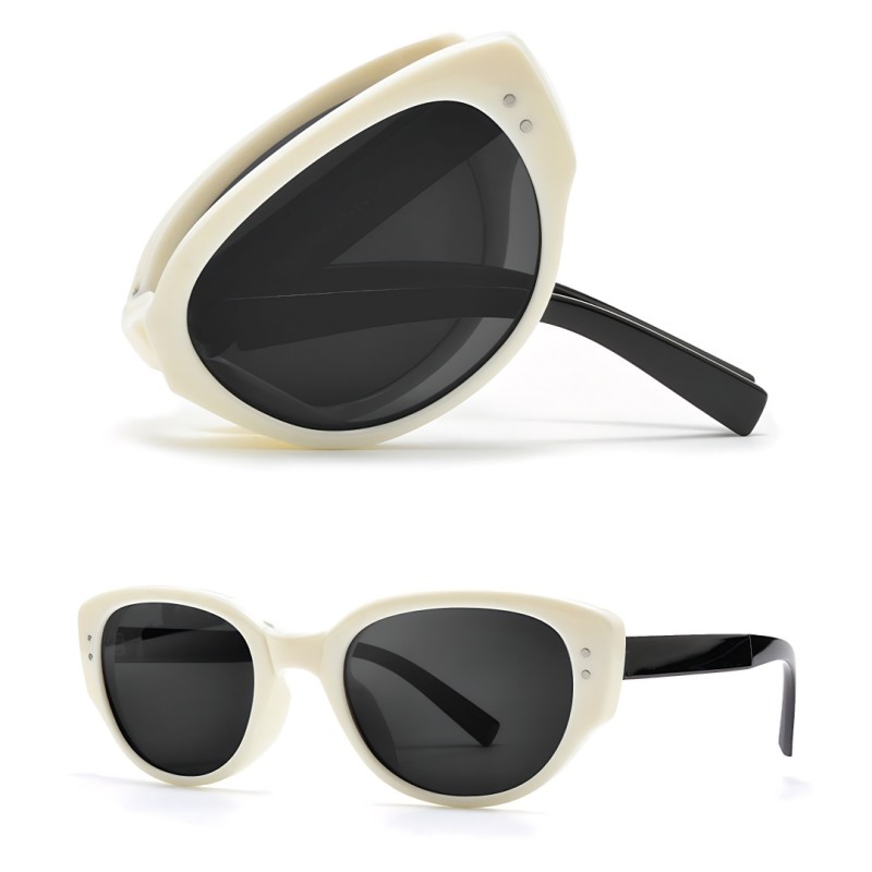 Cat Eye White Sunglasses
