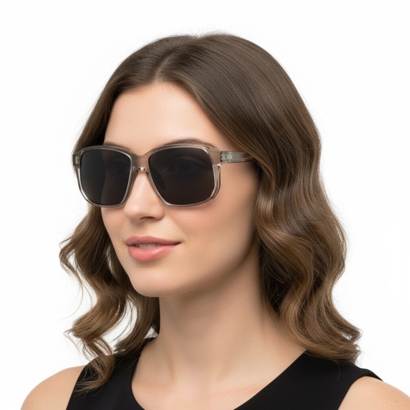Polygon Light Gray Sunglasses