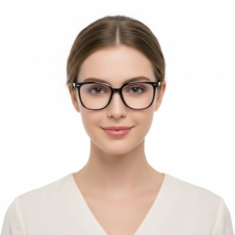 Square Black Eyeglasses