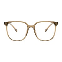 Square Light Brown Eyeglasses