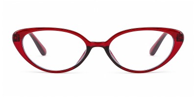 Carmen Burgundy Cat Eye Prescription Glasses