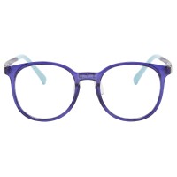 Round Dark Purple Eyeglasses