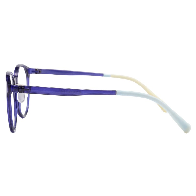 Round Dark Purple Eyeglasses