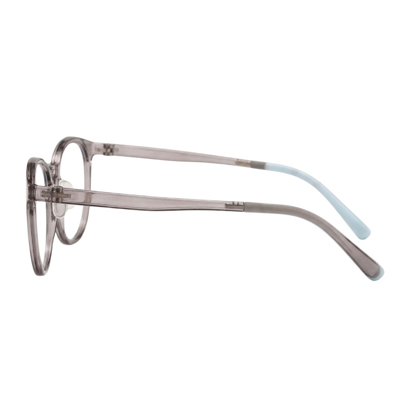Round Gray Eyeglasses