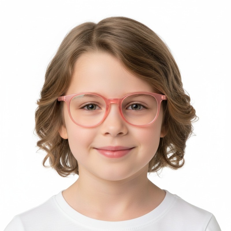 Round Pink Eyeglasses