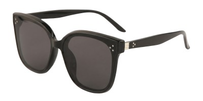 Midnight Black Square Sunglasses