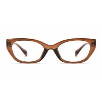 Thea - Cat Eye Brown Eyeglasses