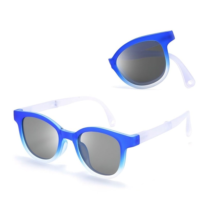 Round Blue Sunglasses