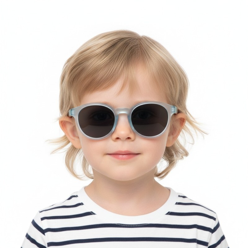 Round Blue Eyeglasses