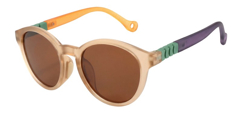 Sunny Light Brown Round Sunglasses additional view