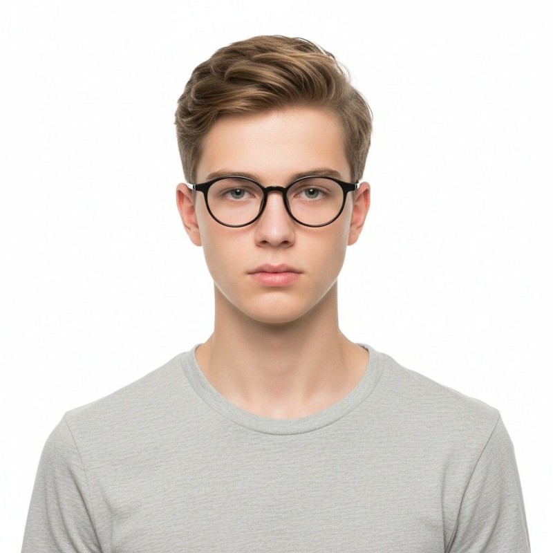 Round Black Eyeglasses