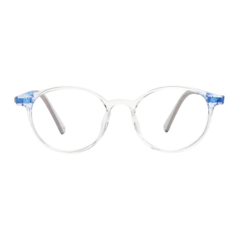 Round Blue Eyeglasses