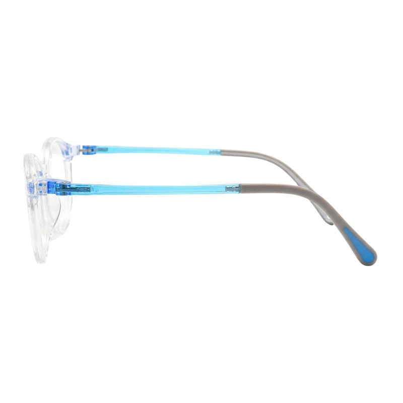 Round Blue Eyeglasses