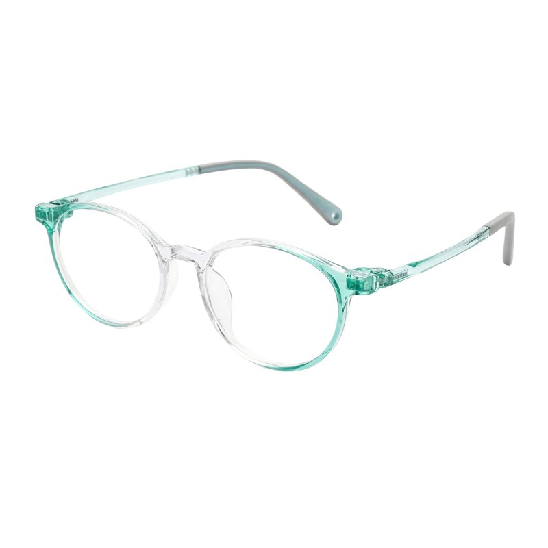 Round Cyan Eyeglasses