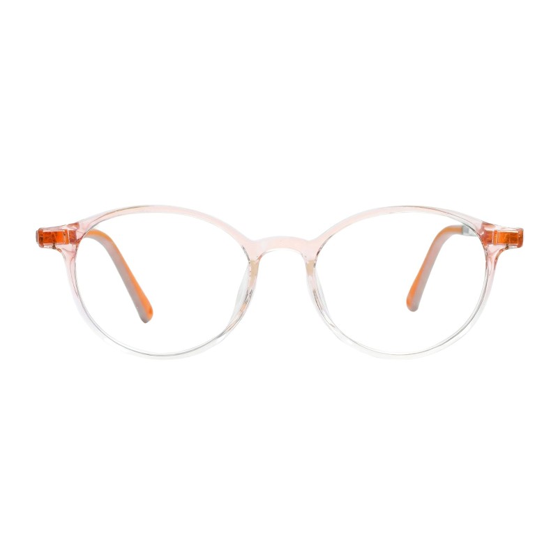 Round Orange Eyeglasses