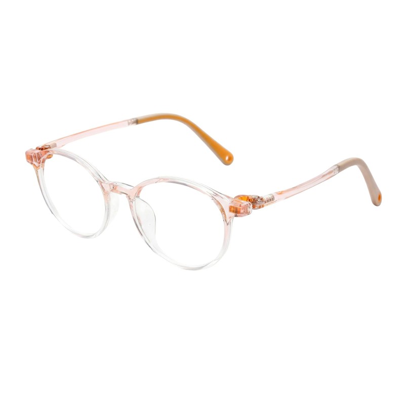Round Orange Eyeglasses