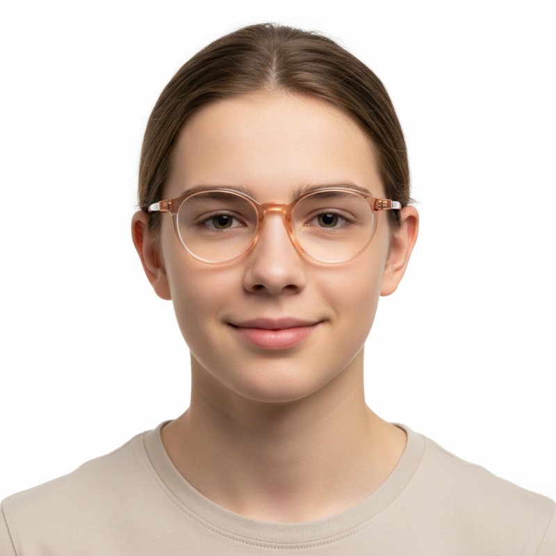 Round Orange Eyeglasses