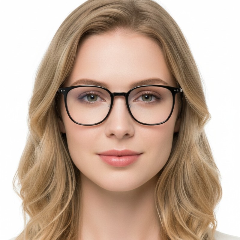 Square Black Eyeglasses