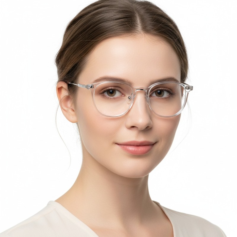 Square Silver Eyeglasses