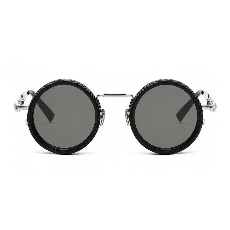 Round Silver ND9 Adjustable Sunglasses